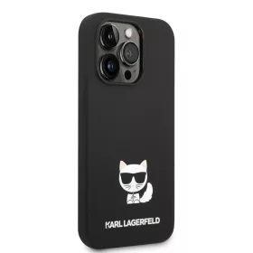 iPhone 14 Pro Max Karl Lagerfeld Choupette szilikon tok fekete (KLHCP1-3666339076580 2 kép