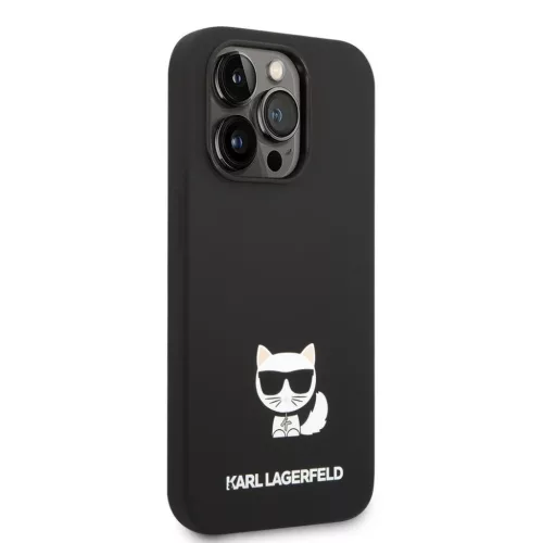 iPhone 14 Pro Max Karl Lagerfeld Choupette szilikon tok fekete (KLHCP1-3666339076580 2 kép