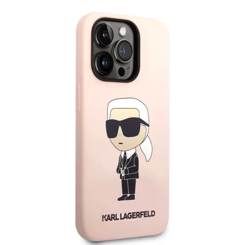 iPhone 14 Pro Max Karl Lagerfeld KLHCP14XSNIKBCP Liquid Silicone Ikoni-3666339098643 6 kép