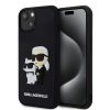 iPhone 15 Karl Lagerfeld KLHCP15S3DRKCNK 3D Rubber Karl and Choupette -3666339190682 8 kép