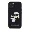 iPhone 15 Karl Lagerfeld KLHCP15S3DRKCNK 3D Rubber Karl and Choupette -3666339190682 6 kép