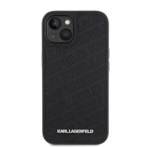  iPhone 15 Karl Lagerfeld PU Steppelt mintás tok fekete (KLHCP15SPQKP-3666339165031 6 kép