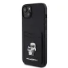  iPhone 15 Fekete Karl Lagerfeld KLHCP15SSAPKCNPK PU Saffiano Kártyat-3666339165512 1 kép