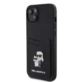  iPhone 15 Fekete Karl Lagerfeld KLHCP15SSAPKCNPK PU Saffiano Kártyat-3666339165512 1 kép