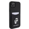  iPhone 15 Fekete Karl Lagerfeld KLHCP15SSAPKCNPK PU Saffiano Kártyat-3666339165512 3 kép