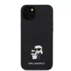  iPhone 15 Fekete Karl Lagerfeld KLHCP15SSAPKCNPK PU Saffiano Kártyat-3666339165512 5 kép