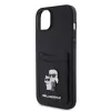  iPhone 15 Fekete Karl Lagerfeld KLHCP15SSAPKCNPK PU Saffiano Kártyat-3666339165512 7 kép