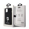 iPhone 15 Karl Lagerfeld Liquid Silicone Metal Ikonik tok fekete (KLHC-3666339165994 4 kép