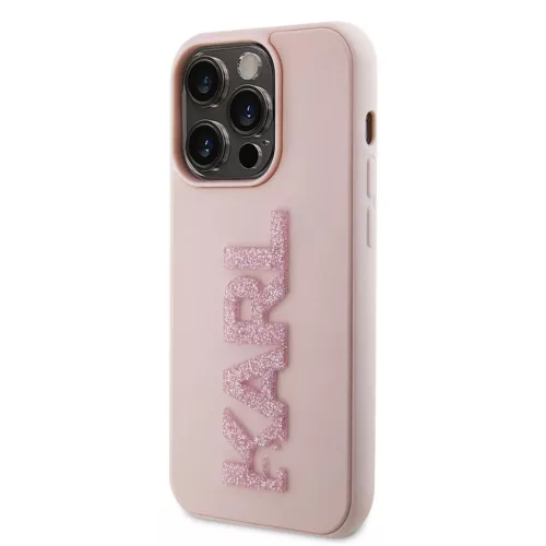 iPhone 15 Pro Max Karl Lagerfeld KLHCP15X3DMBKCP 3D Rubber Glitter Log-3666339166502 5 kép