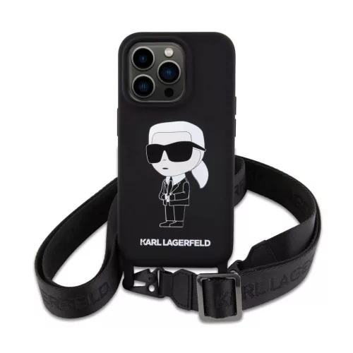  iPhone 15 Pro Max Karl Lagerfeld Liquid Silicone Crossbody Ikonik fek-3666339167462 4 kép