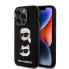  iPhone 15 Pro Max Karl Lagerfeld Liquid Silicone Karl and Choupette Heads fekete tok (KLHCP15XSDHKCNK)