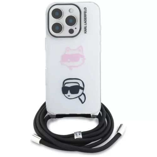 iPhone 16 Pro Karl Lagerfeld IML Crossbody Karl&Choupette Head tok feh-3666339462062 2 kép