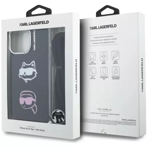 iPhone 16 Pro Max Karl Lagerfeld IML Crossbody Karl&Choupette Head fek-3666339461898 7 kép