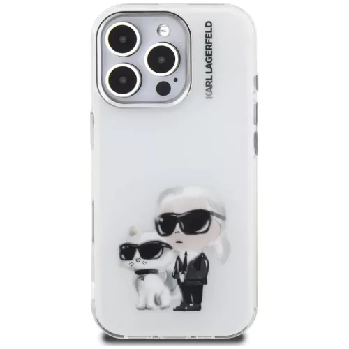 iPhone 16 Pro Max Karl Lagerfeld IML Aquarelle Karl & Choupette & Logo-3666339464950 3 kép