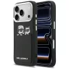 iPhone 17 Pro Karl Lagerfeld Karl & Choupette nyomtatott és zsebes fekete tok