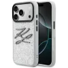 iPhone 17 Pro Karl Lagerfeld IML Glitter KL Diamond Logo ezüst tok