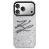 iPhone 17 Pro Karl Lagerfeld IML Glitter KL Diamond Logo ezüst tok-3666339604776 3 kép