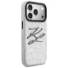 iPhone 17 Pro Karl Lagerfeld IML Glitter KL Diamond Logo ezüst tok-3666339604776 4 kép