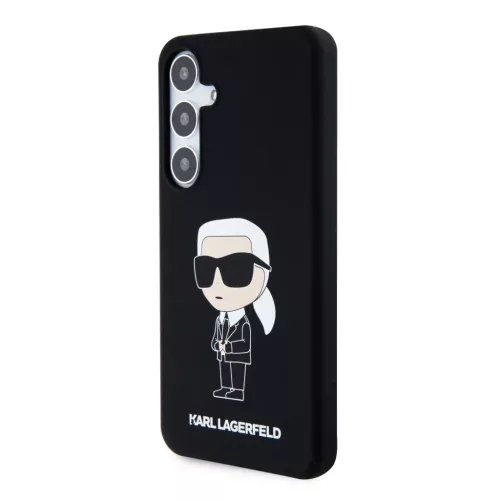 Samsung Galaxy S24 Karl Lagerfeld Liquid Silicone Ikonik NFT tok feket-3666339242299 4 kép