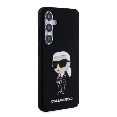 Samsung Galaxy S24 Karl Lagerfeld Liquid Silicone Ikonik NFT tok feket-3666339242299 5 kép