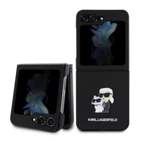   Samsung Galaxy Z Flip 5 Karl Lagerfeld PU Saffiano Karl és Choupette NFT tok fekete (KLHCZF5SAKCNPK)