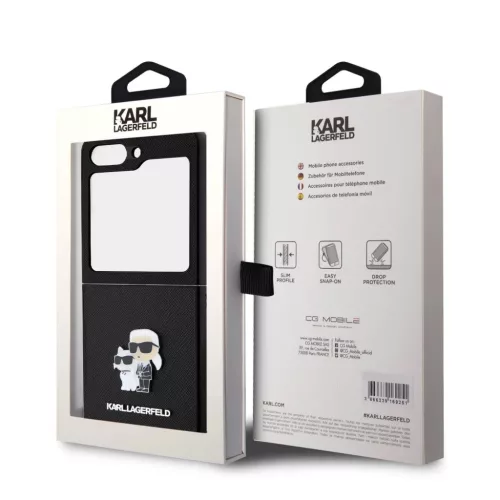Samsung Galaxy Z Flip 5 Karl Lagerfeld PU Saffiano Karl és Choupette -3666339174033 1 kép