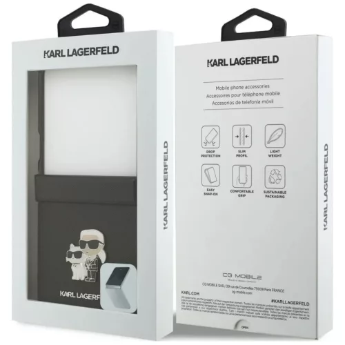  Samsung Galaxy Z Flip8 fekete Karl Lagerfeld Karl & Choupette Head Sa-3666339662875 8 kép
