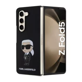   Samsung Galaxy Z Fold 5 Karl Lagerfeld Liquid Silicone Ikonik NFT tok fekete (KLHCZFD5SNIKBCK)
