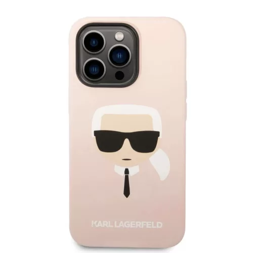 iPhone 14 Pro Max Karl Lagerfeld Karl Head MagSafe szilikon tok rózsa-3666339078065 6 kép
