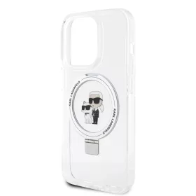  iPhone 15 Pro Fehér Karl Lagerfeld Ringstand Karl and Choupette MagS-3666339168896 1 kép