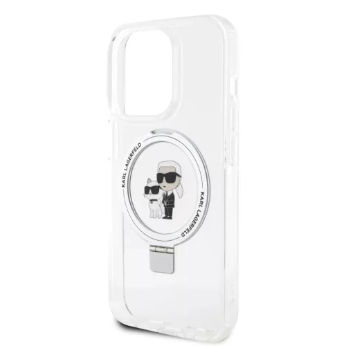  iPhone 15 Pro Fehér Karl Lagerfeld Ringstand Karl and Choupette MagS-3666339168896 1 kép