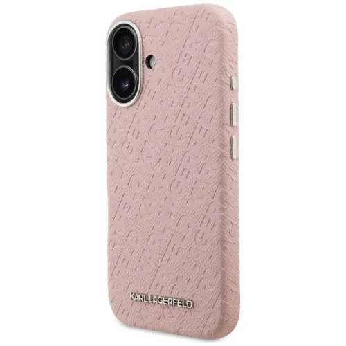 iPhone 16 Karl Lagerfeld FW Stamped Karl MagSafe rózsaszín tok-3666339459161 2 kép