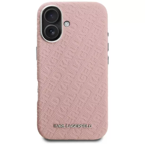 iPhone 16 Karl Lagerfeld FW Stamped Karl MagSafe rózsaszín tok-3666339459161 3 kép