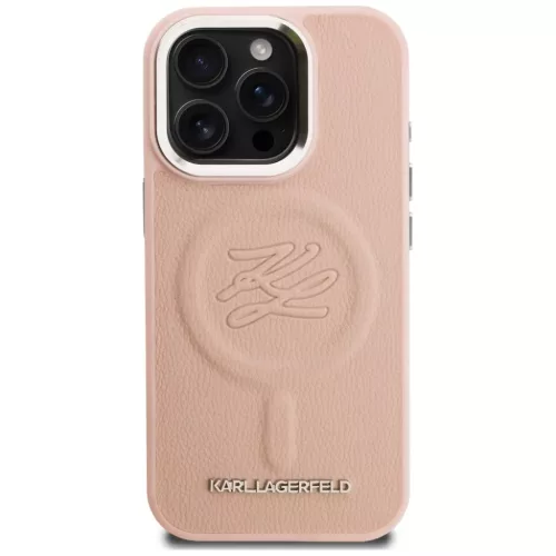 iPhone 16 Pro Max Karl Lagerfeld Initial & Metal Logo MagSafe rózsasz-3666339457037 3 kép