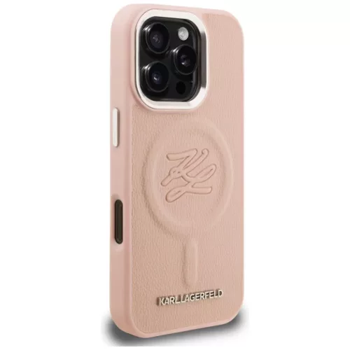 iPhone 16 Pro Max Karl Lagerfeld Initial & Metal Logo MagSafe rózsasz-3666339457037 4 kép