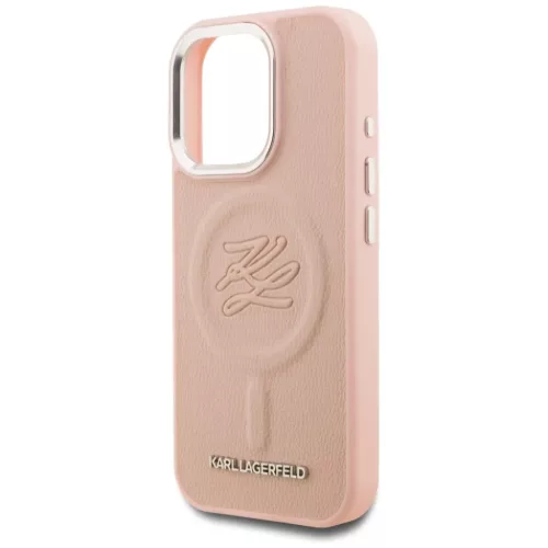 iPhone 16 Pro Max Karl Lagerfeld Initial & Metal Logo MagSafe rózsasz-3666339457037 6 kép