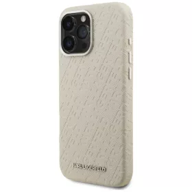 iPhone 16 Pro Max Karl Lagerfeld FW Stamped Karl MagSafe bézs tok-3666339458836 2 kép