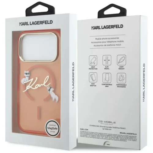 iPhone 17 Pro Karl Lagerfeld IML Choupettes Karl Script Logo MagSafe t-3666339606534 8 kép