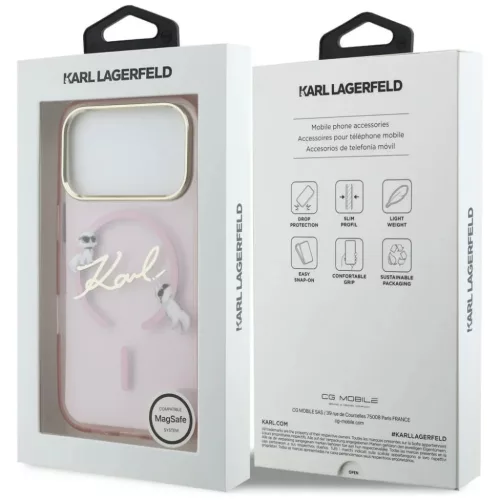 iPhone 17 Pro Karl Lagerfeld IML Choupettes Karl Script Logo MagSafe t-3666339606213 8 kép