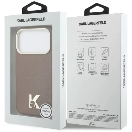 iPhone 17 Pro Karl Lagerfeld Karl Head Logo tok MagSafe barna-3666339596774 8 kép
