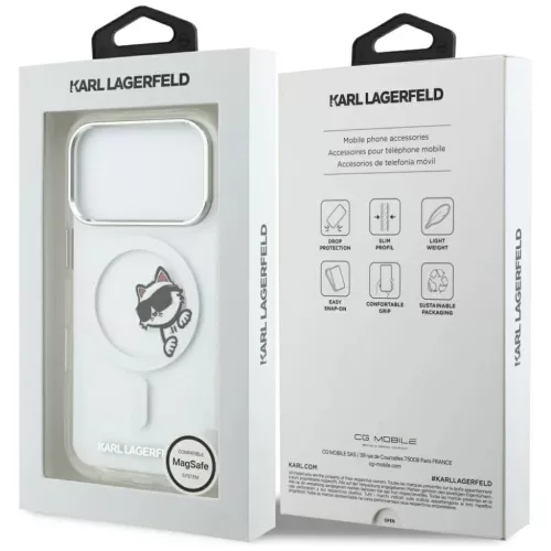 iPhone 17 Pro átlátszó tok Karl Lagerfeld IML Peekaboo MagSafe-3666339607012 8 kép