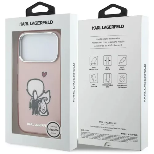 iPhone 17 Pro tok Karl Lagerfeld Karl & Choupette Magsafe tok rózsasz-3666339607654 8 kép