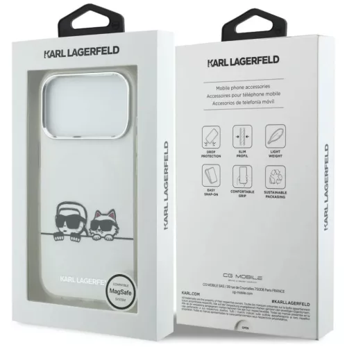 iPhone 17 Pro Karl Lagerfeld IML Karl & Choupette Peekaboo Logo MagSaf-3666339607333 8 kép