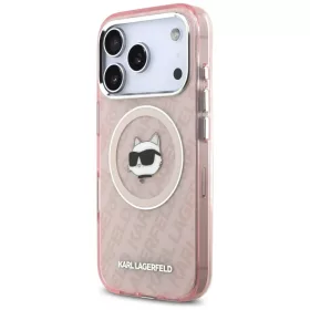 iPhone 17 Pro Karl Lagerfeld IML Choupette Fej Logó MagSafe tok rózs-3666339499396 2 kép