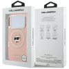 iPhone 17 Pro Karl Lagerfeld IML Choupette Fej Logó MagSafe tok rózs-3666339499396 8 kép