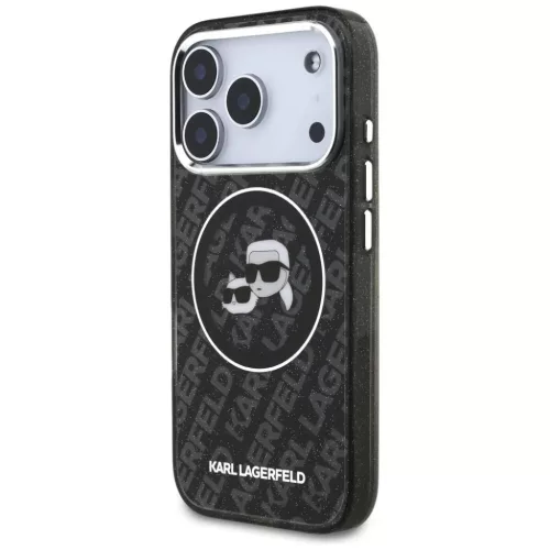 iPhone 17 Pro Karl Lagerfeld IML Glitter Karl & Choupette Heads Logo M-3666339498757 2 kép