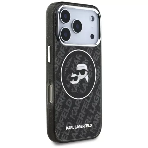 iPhone 17 Pro Karl Lagerfeld IML Glitter Karl & Choupette Heads Logo M-3666339498757 4 kép