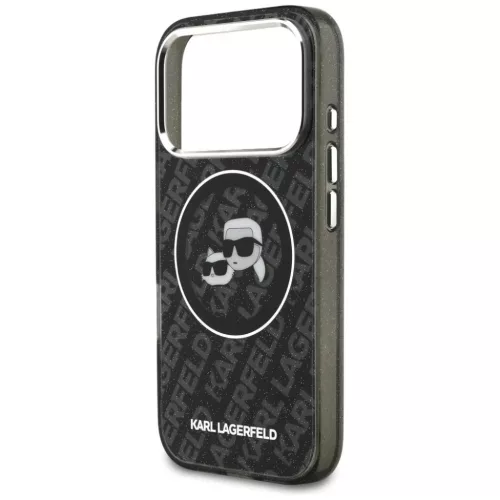 iPhone 17 Pro Karl Lagerfeld IML Glitter Karl & Choupette Heads Logo M-3666339498757 6 kép