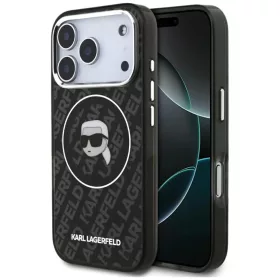   iPhone 17 Pro Karl Lagerfeld IML Karl Head Logo MagSafe tok fekete
