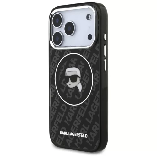 iPhone 17 Pro Karl Lagerfeld IML Karl Head Logo MagSafe tok fekete-3666339499716 2 kép
